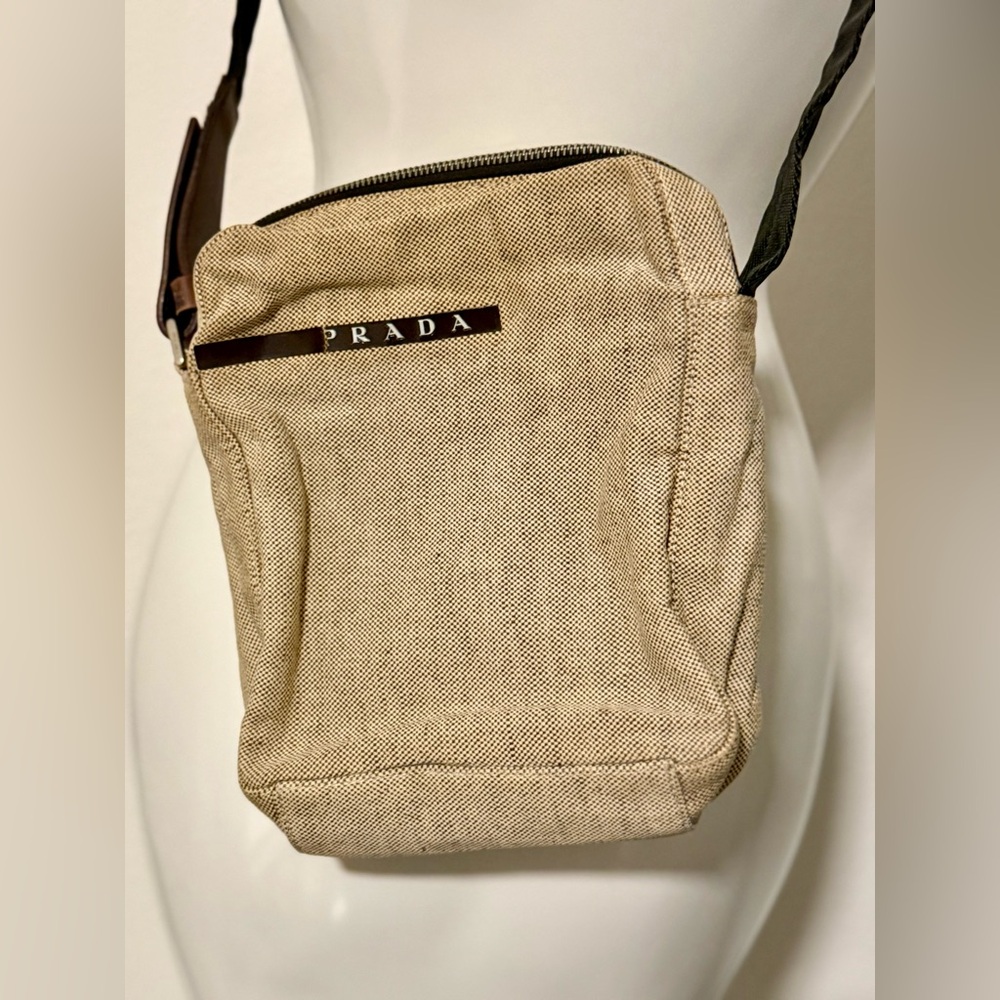 PRADA Tan Messenger Crossbody Bag - Picture 3 of 12